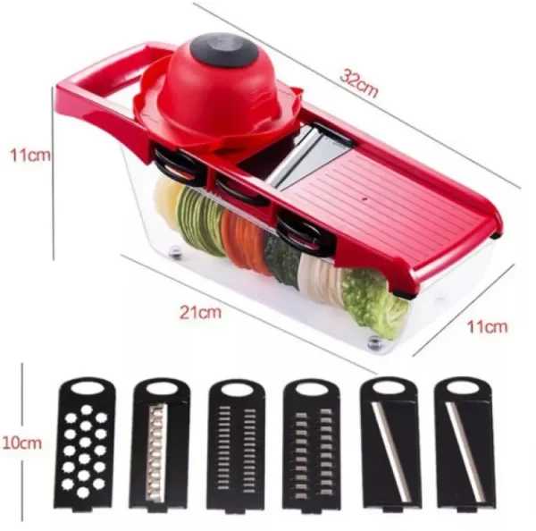 10 In 1 Mandoline Slicer Vegetable Cutter With Stainless Steel Blade Manual Potato Peeler Carrot Cheese Grater Dicer Kitchen Tool - Image 4