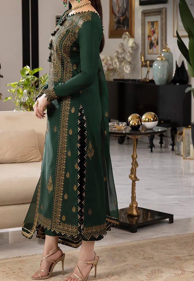 Rang e Noor Chiifon Fully Heavy Embroidered 3pc Dress ( Unstitch ) RN-32 - Image 5