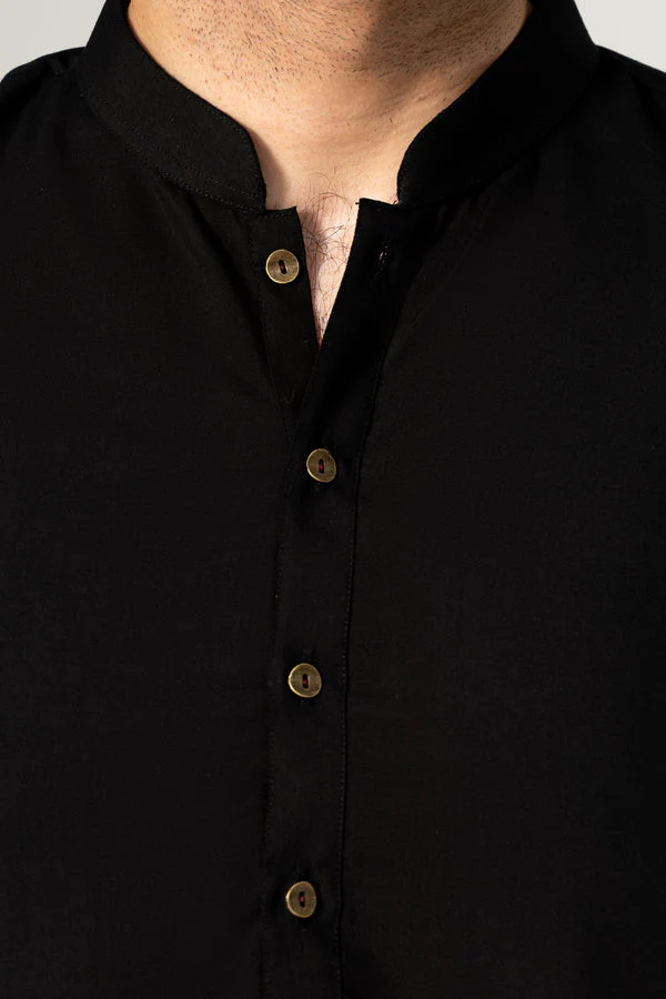 Brandy Wear Special Jet Black Wash & Wear Unstitched Suit  MF-06 - Image 4