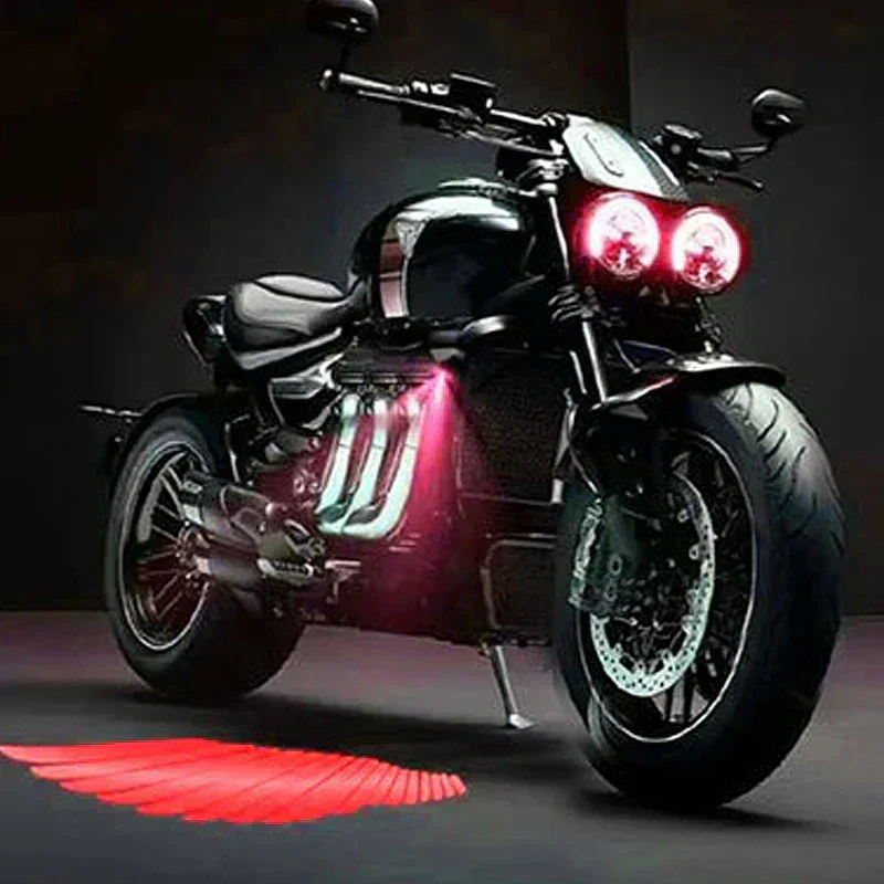 Angel Wing LED Lamp Lights For All Bikes And Cars Road Refit White,Blue,Red - Image 3
