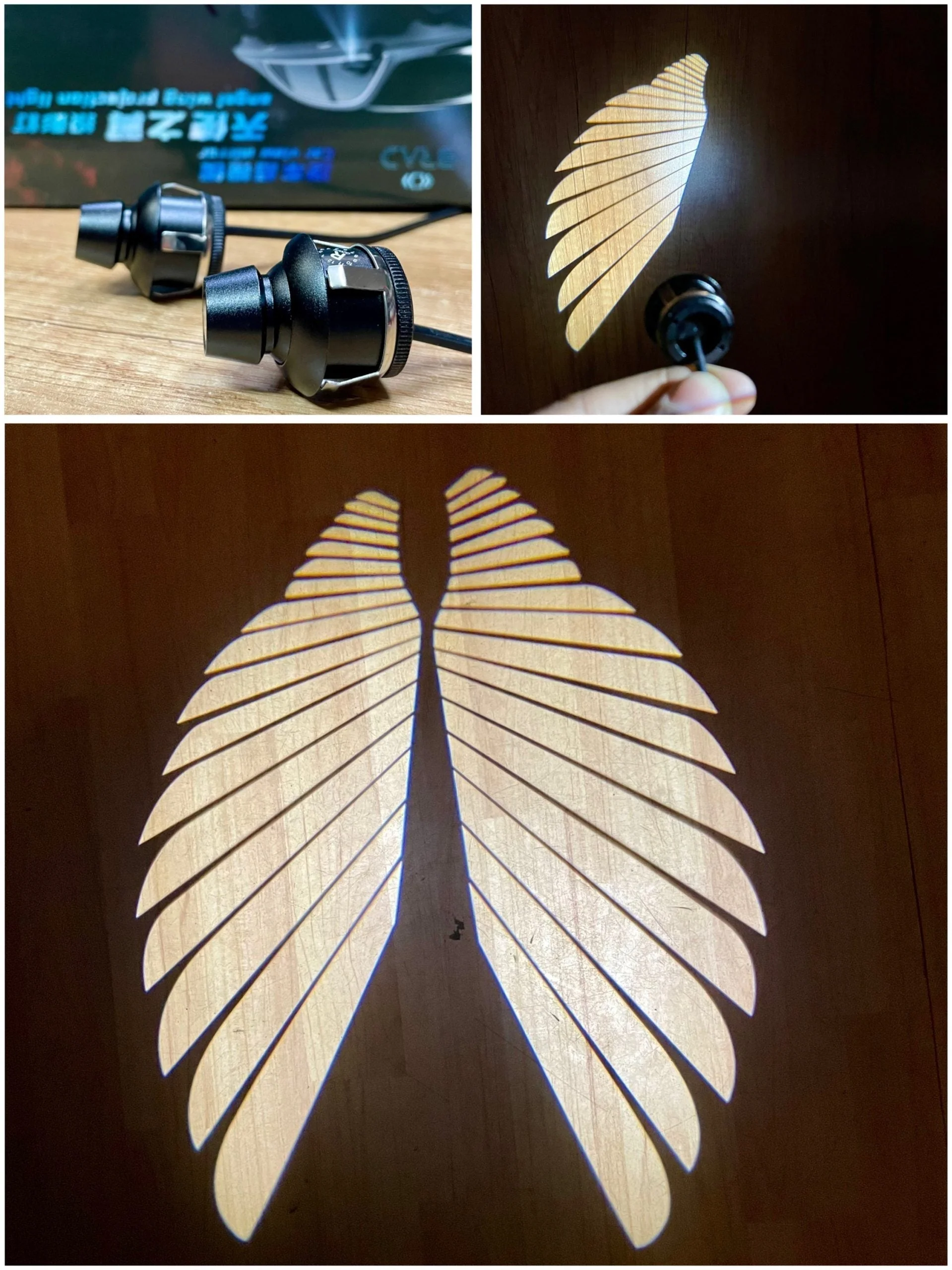 Angel Wing LED Lamp Lights For All Bikes And Cars Road Refit White,Blue,Red - Image 8