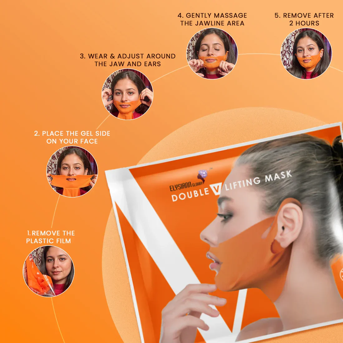 Double Chin Removal in 2 Hours – Double V Lifting Mask for Instant Jawline Lift - Image 3