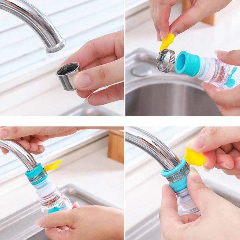 Fan Water Saving Tap, 360˚ Degree Rotatable Water Saving Tap, Durable Faucet Filter Nozzle, Tap Aerator Diffuse Faucet Nozzle Filter Adapter - Image 2