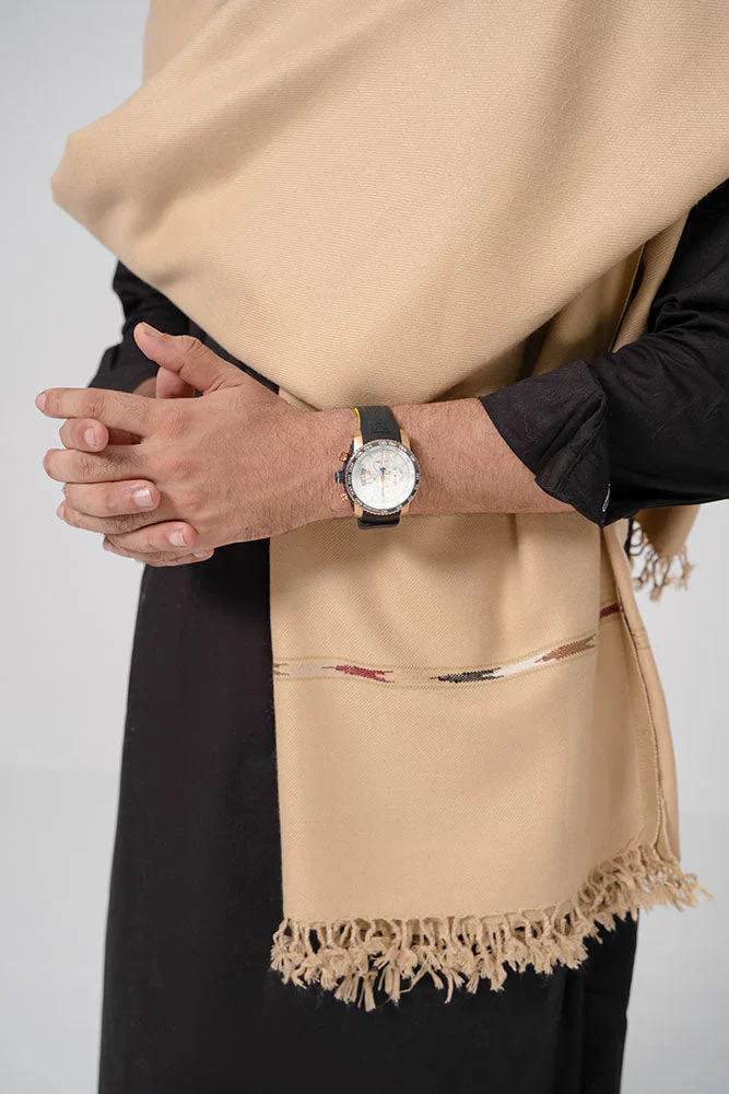 J. Men's Winter Wool Shawl - Skin - Image 3