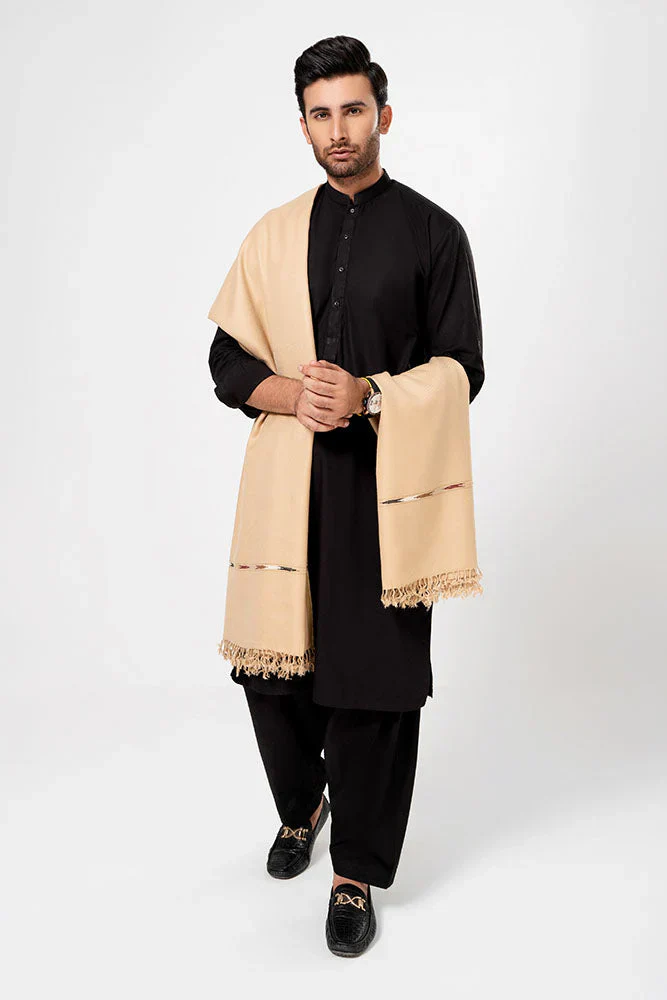 J. Men's Winter Wool Shawl - Skin - Image 4