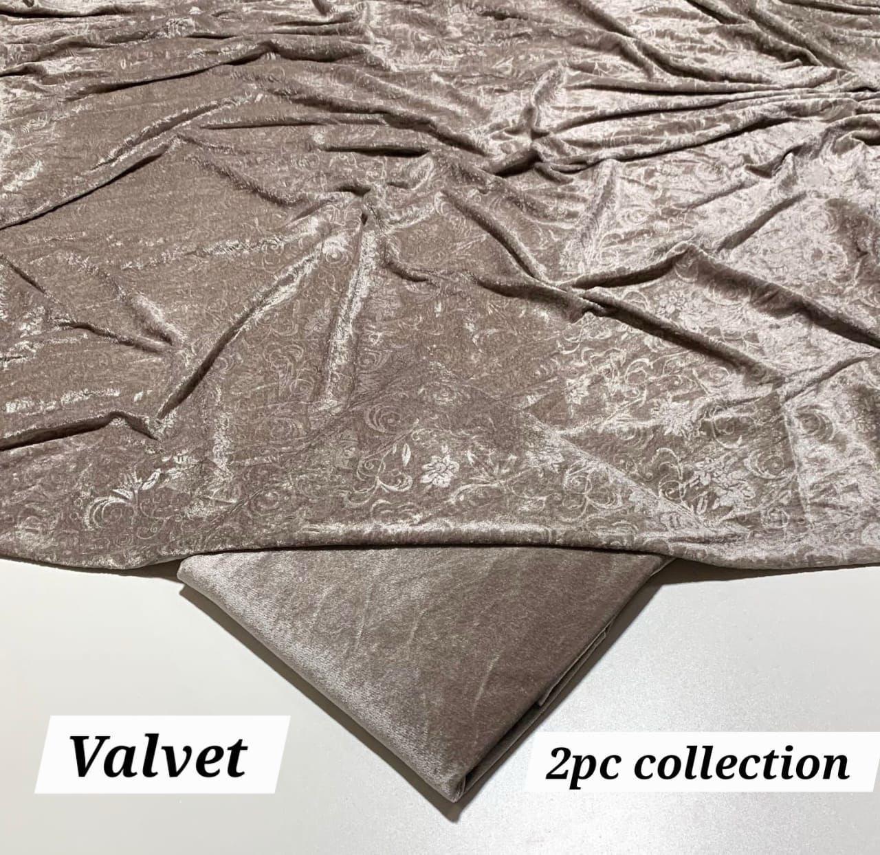 KOREAN VELVET 2PC KT-09 (Beige)