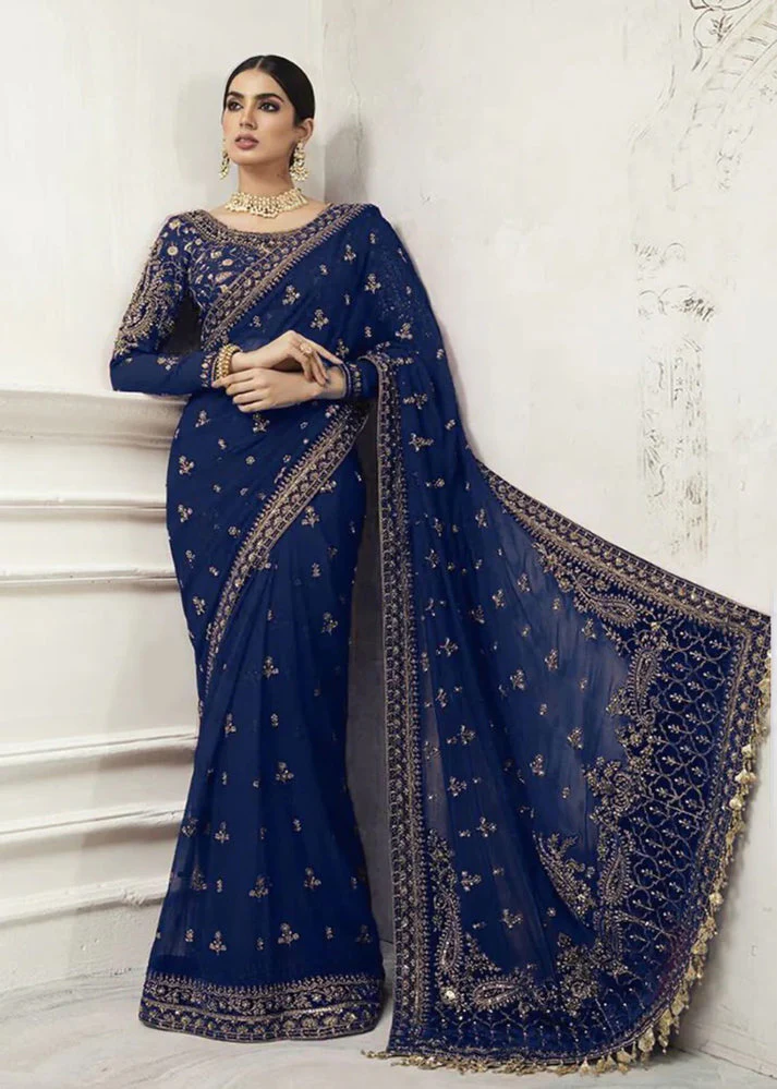 Luxucy Heavy Net Saree Collection -Unstitched (MB-SC05) - Image 3