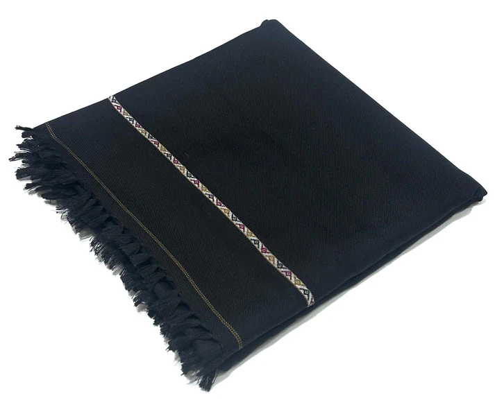 Brandy Wear Speical Men's Winter Pashmina Woolen Shawl - (Black) - JS-01 - Image 7