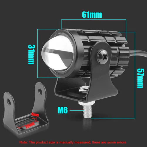 Mini Driving Fog Lights, Motorcycle Auxiliary Spot Lights High Low Beam White / Yellow 1 Pcs - Image 3