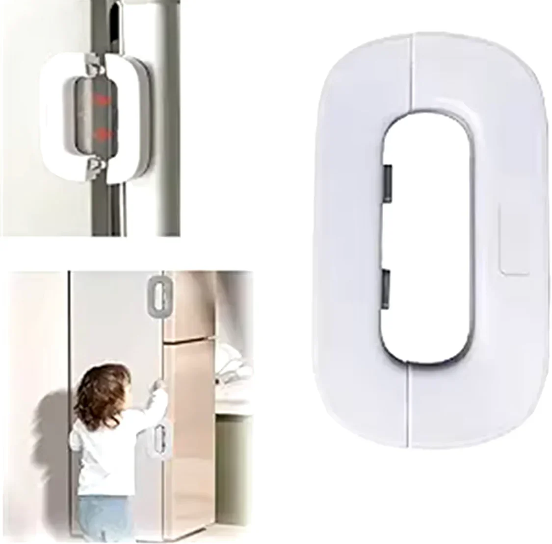 Multifunctional Fridge Door Drawer Lock, Household Refrigerator Lock, Baby Security Cabinet Lock - Image 2