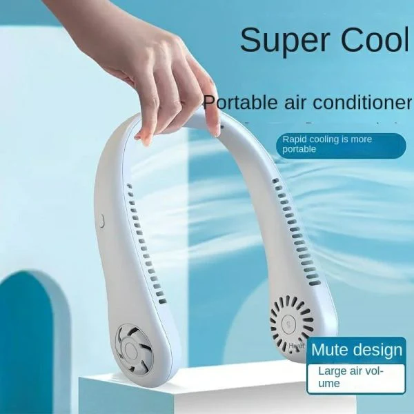 New Mini Neck Portable Fan 360 Degree Rotation Rechargeable - Image 4