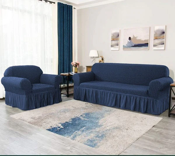 Persian Bubble Sofa Cover - Blue - Image 3