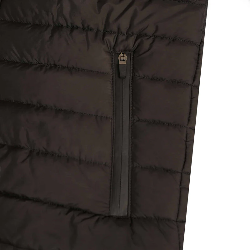 Stand Collar Puffer Jacket - Black - Image 8