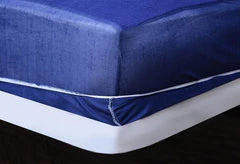 Terry Waterproof Mattress Cover - Blue - Image 3