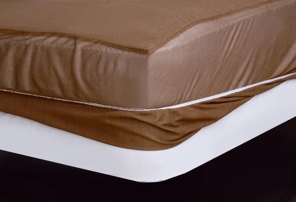 Terry Waterproof Mattress Cover - Brown - Image 3