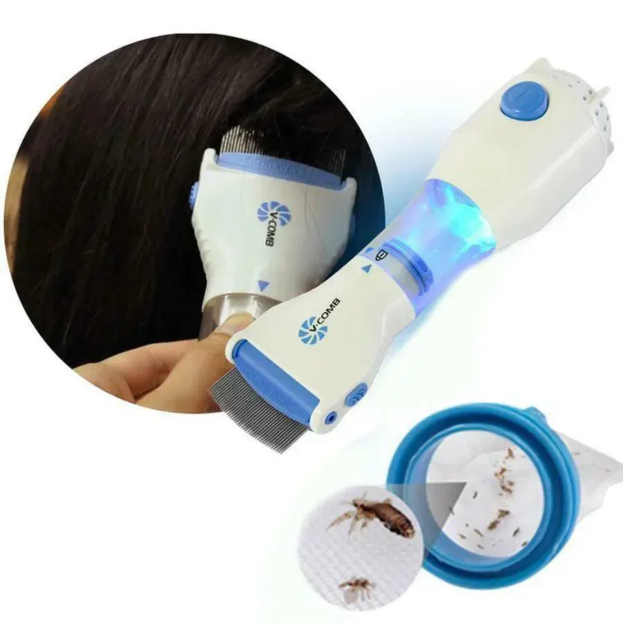 V-Comb Anti Lice Machine – Electric Lice & Nit Removal Comb with Filter - Image 3
